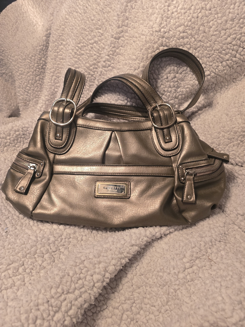 Metallic  Satchel Handbag - Rosetti